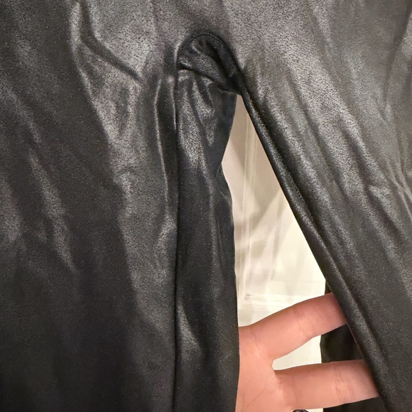 SPANX Faux Leather High-Waist Leggings - Black - like new - Picture 3 of 3